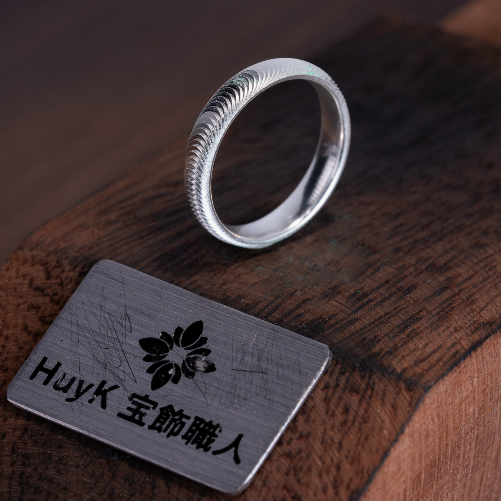 猫目模様のリング- S925 - N300999