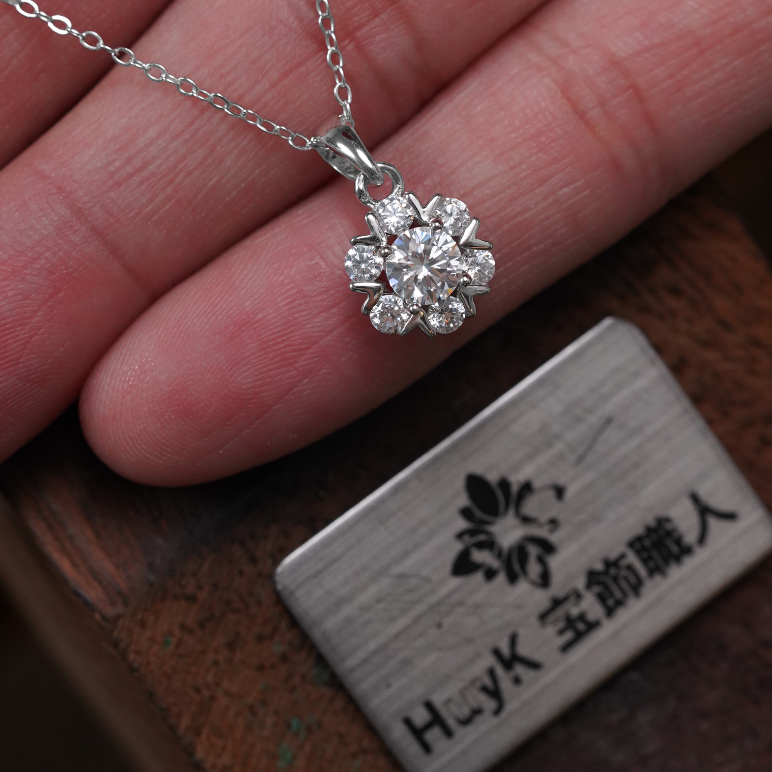 雪結晶ネックレス - s925 - D400535