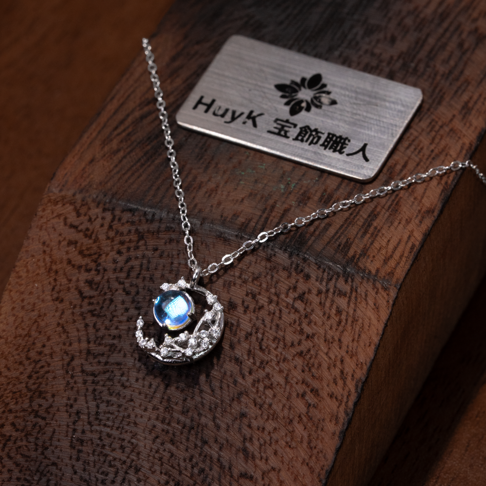 ムーンストーンネックレス - S925 - D400413