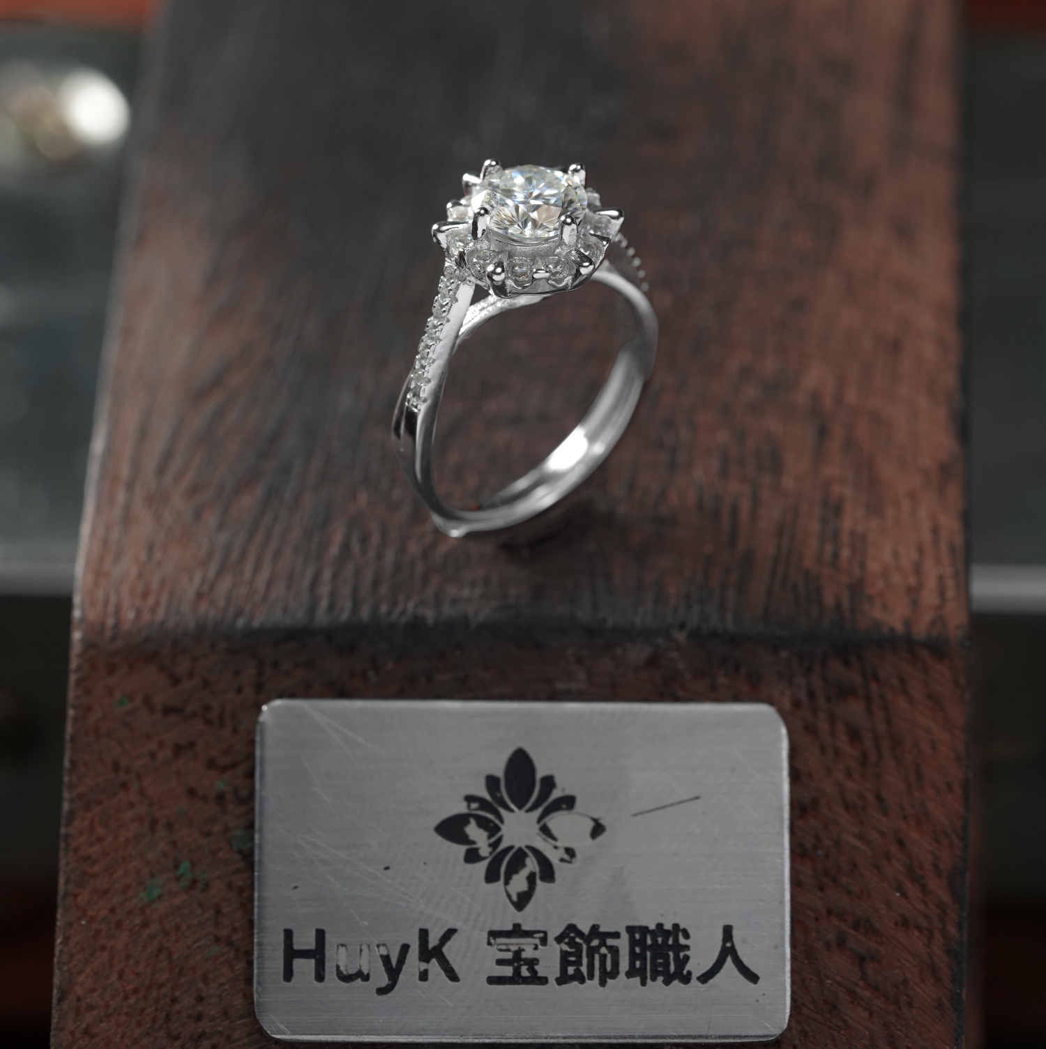 モアサナイトシルバーリング - S925 - N000903