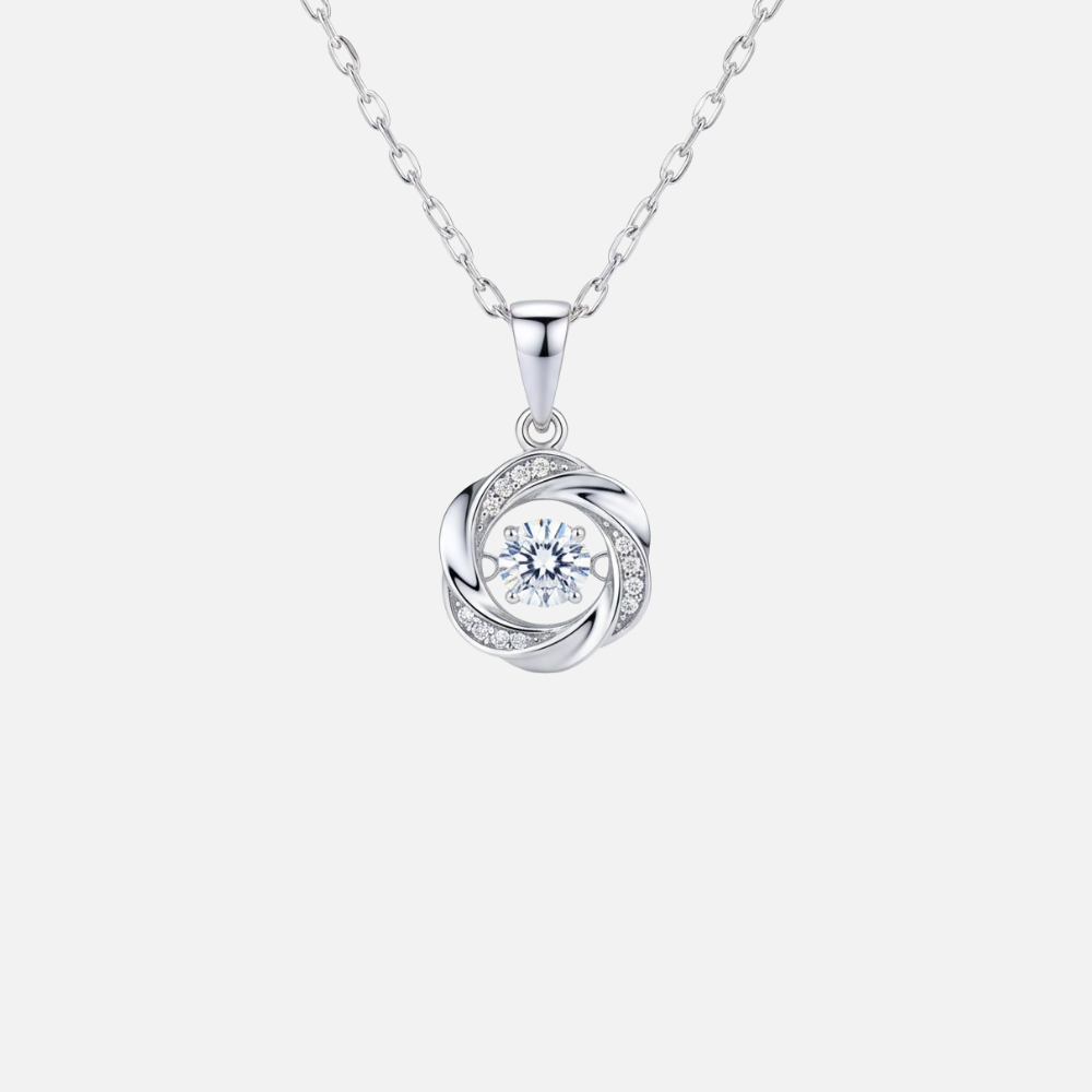 ツイストペンダントネックレス - s925 - D401042