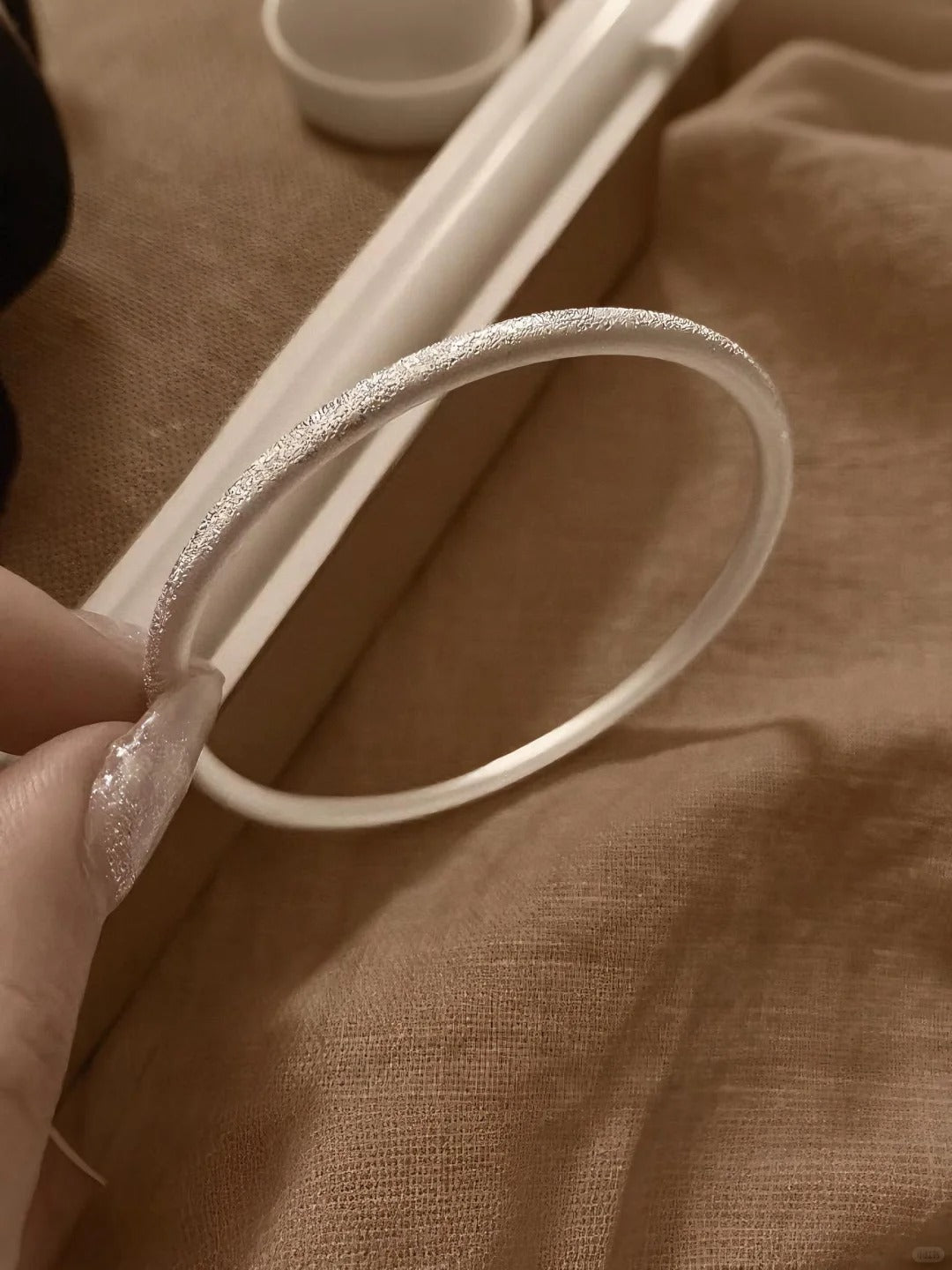 マットシルバーのブレスレット - s999 - L000108